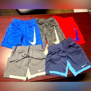 Lot of 5 Boys Nike Active Shorts Size 6 Small